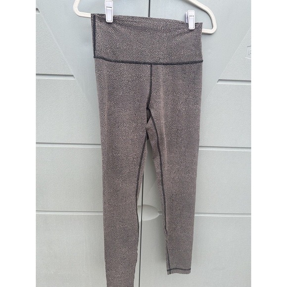 Lululemon Wunder Under Hi-Rise Full-On Luxtreme Mauve Dots Full Length SZ6 READ - Picture 4 of 8